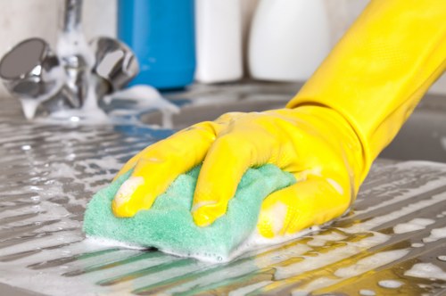 Experienced Queensbury carpet cleaners treating a carpet with careful cleaning methods